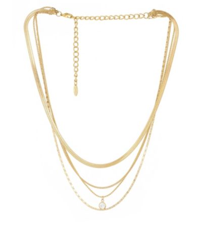 ETTIKA Multi-Chain Layered Gold Plated Necklace