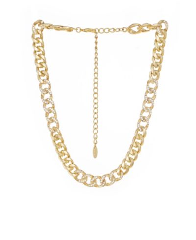 Ожерелье ETTIKA Bold and Gold Plated Crystal Link Chain