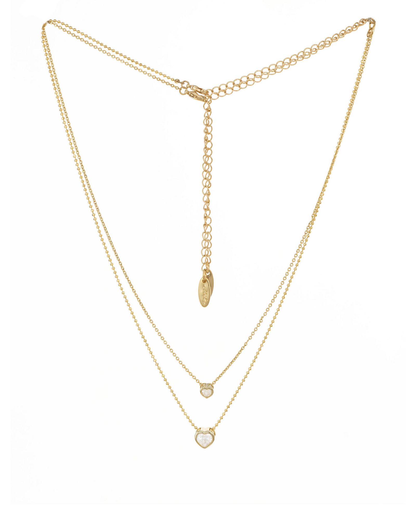 Комплект из 2-х колье ETTIKA Dainty Chain and Crystal Heart