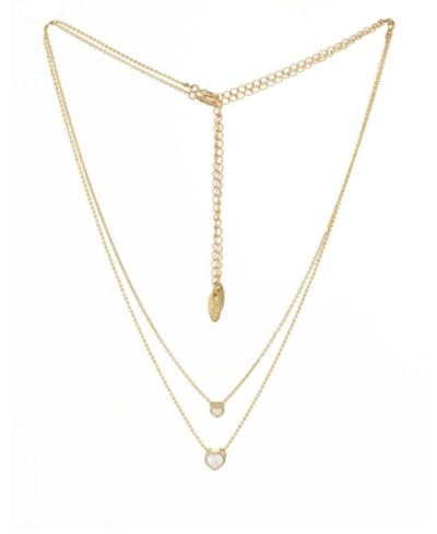 Комплект из 2-х колье ETTIKA Dainty Chain and Crystal Heart
