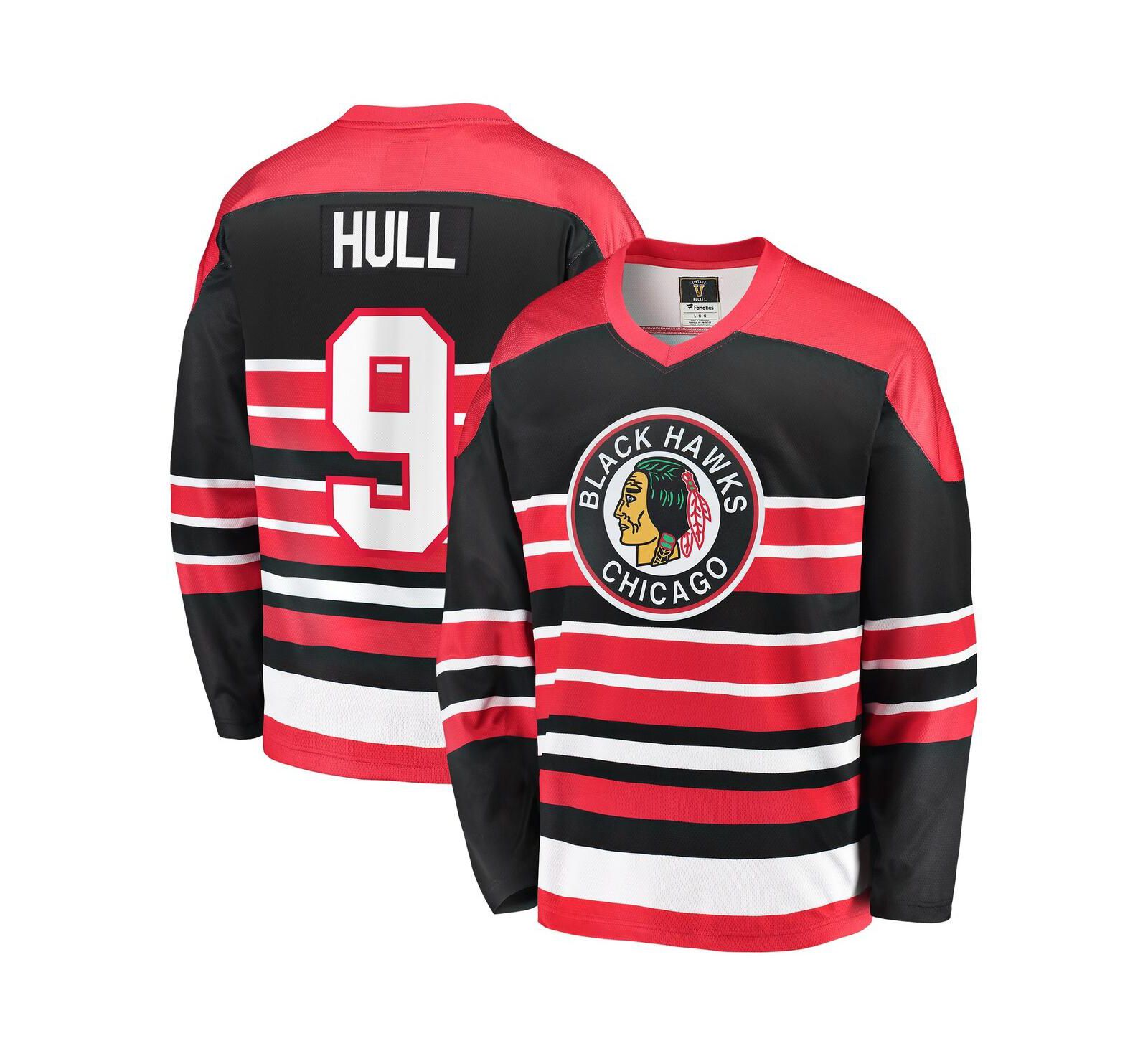 Мужская джерси Fanatics Bobby Hull Red Chicago Blackhawks Premier Breakaway Retired Player