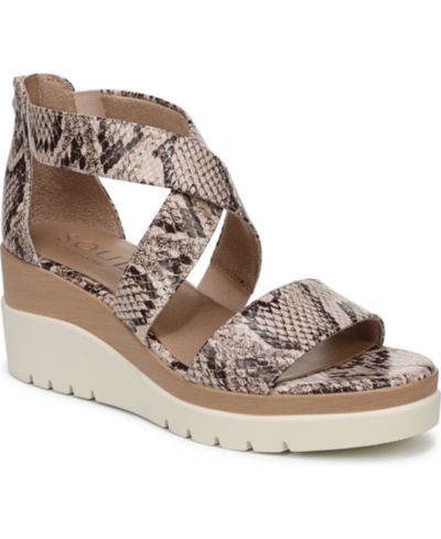 Beige Snake Print Faux Leather