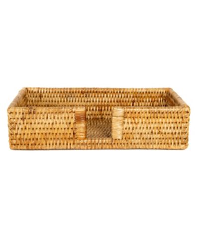 Artifacts Trading Company Artifacts Rattan Guest Towel - Rectangular Napkin Holder with Cutout