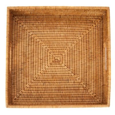 Квадратный поднос из ротанга Artifacts Trading Company с ручками
