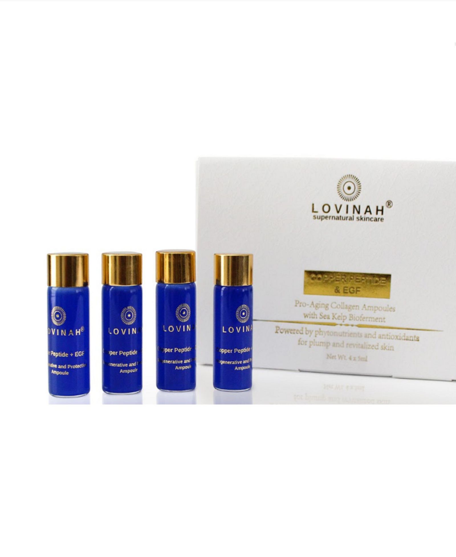 Набор ампул Lovinah Skincare Copper Peptide and Epidermal Growth Factor Barrier Repair 4-Piece, 20 mL