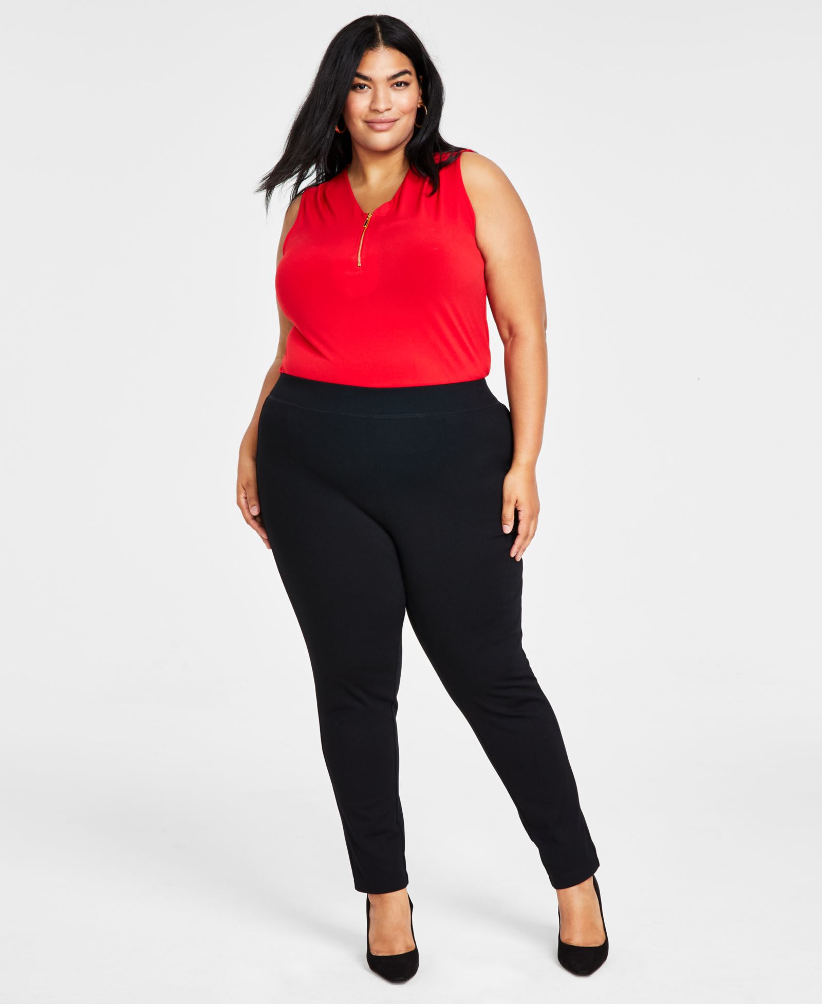 Женские брюки I.N.C. International Concepts Plus Size Skinny Pull-On Ponte