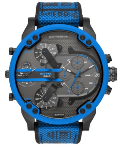 Diesel Мужские часы Mr Daddy 2.0 с силиконовым ремешком, 57mm
