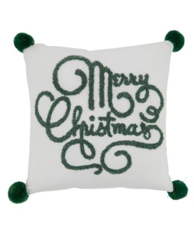 Saro Lifestyle декоративная подушка Merry Christmas, 12" x 12"
