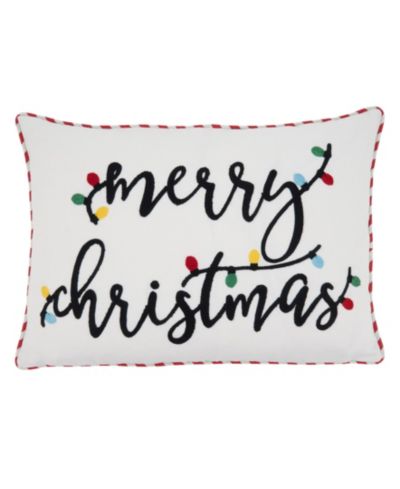Декоративная подушка Saro Lifestyle Merry Christmas, 20" x 14"