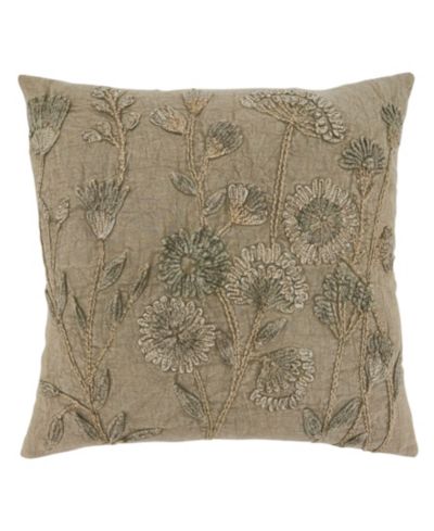 Декоративная подушка Saro Lifestyle Stone Washed Floral 20" x 20"