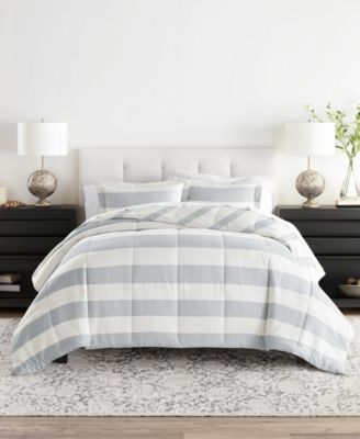 ienjoy Home Distressed Stripe Reversible 3-Pc. Comforter Set, Full/Queen