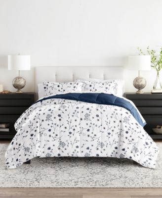 ienjoy Home Forget Me Not Reversible Comforter Set, Full/Queen