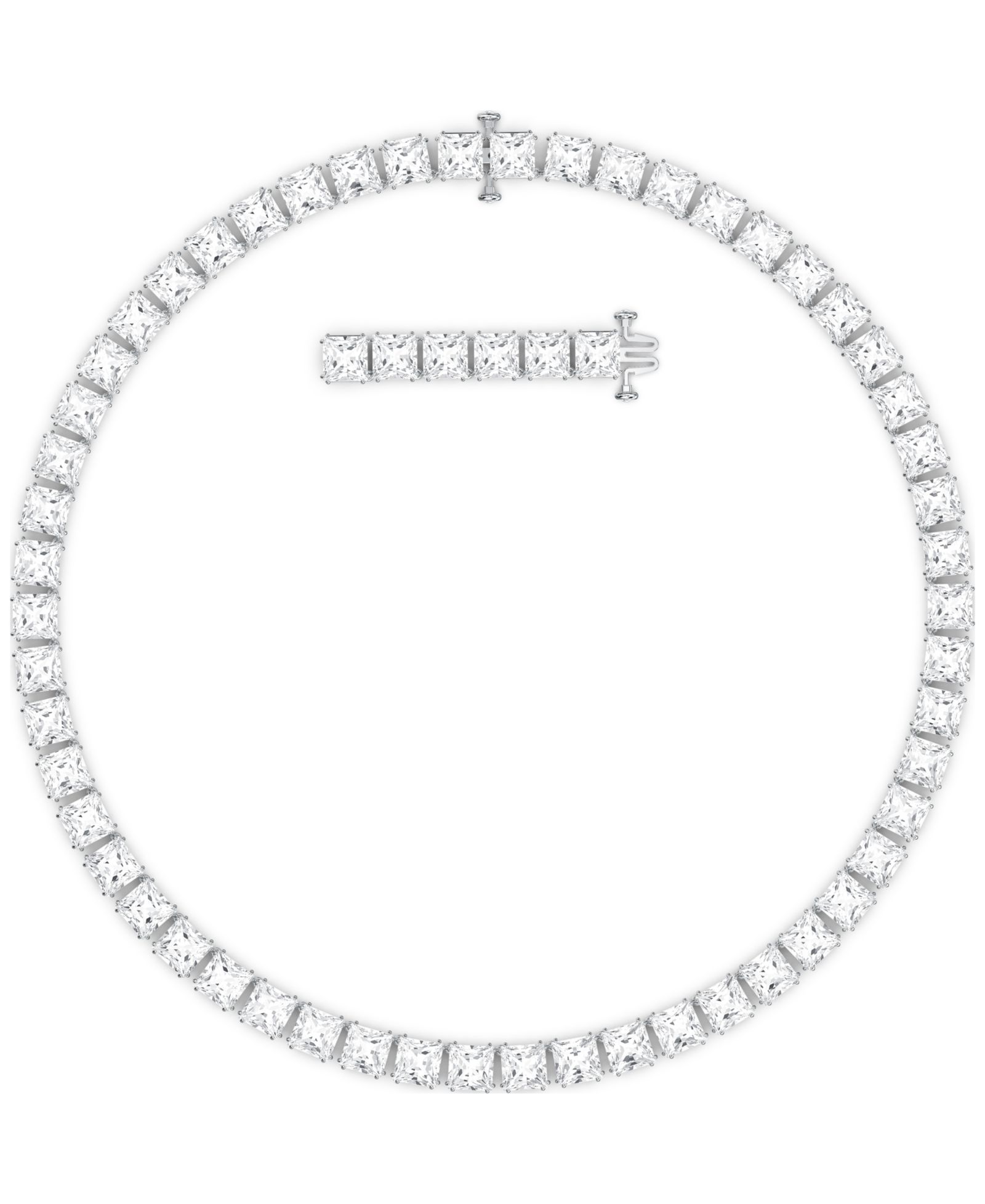 Колье Swarovski Rhodium-Plated Millenia All-Around, 15" + 2" extender