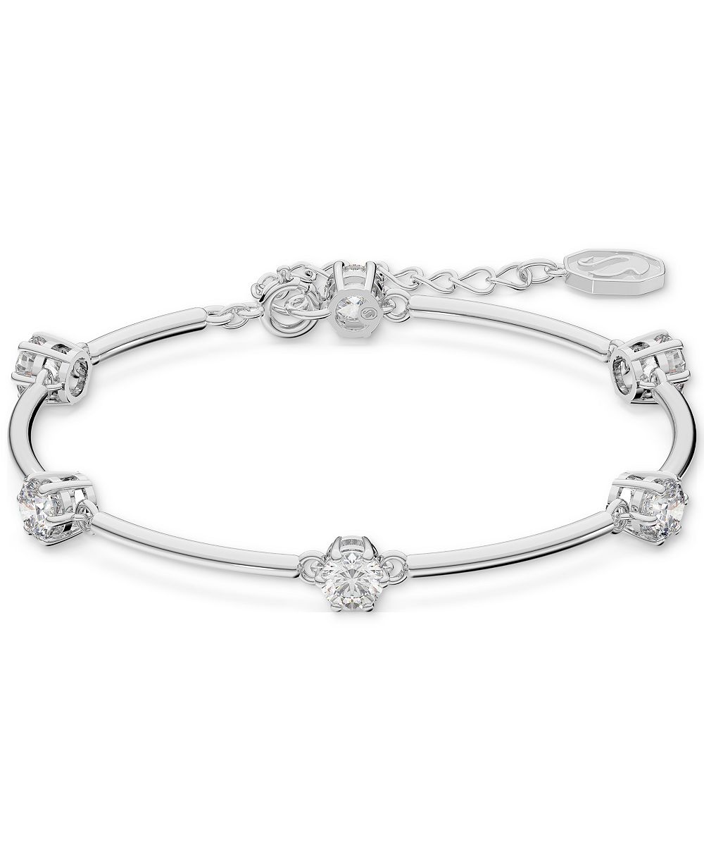 Браслет-бэнгл Swarovski Silver-Tone Crystal Station