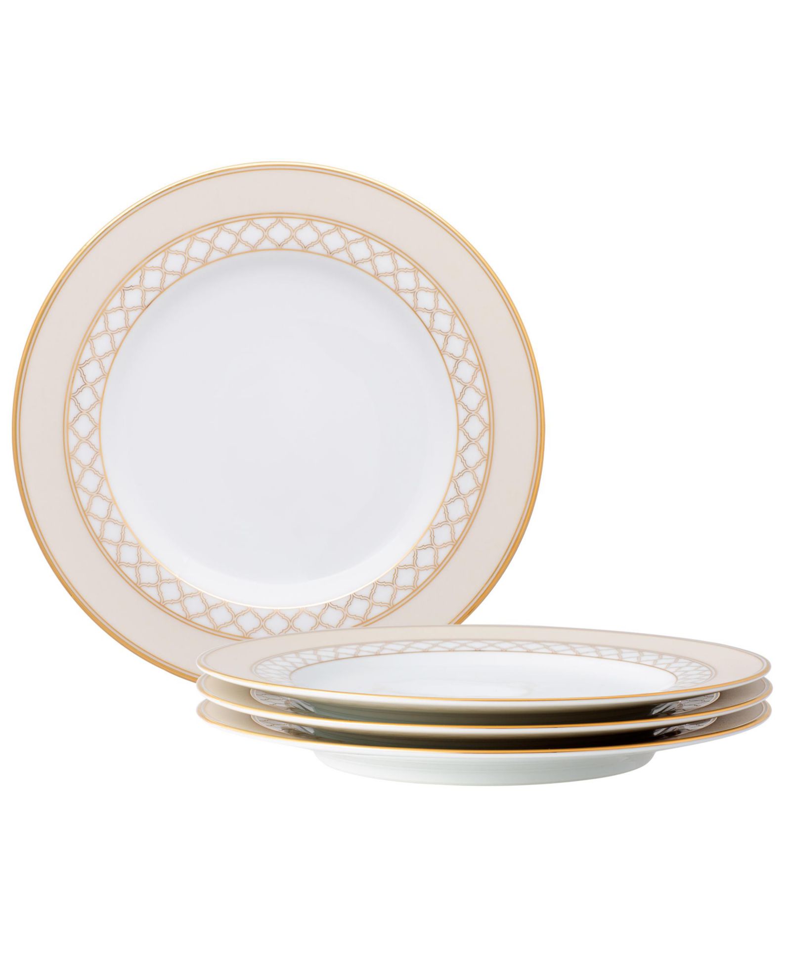 Noritake Eternal Palace Набор из 4 золотых тарелок для салата, 8-1/4"