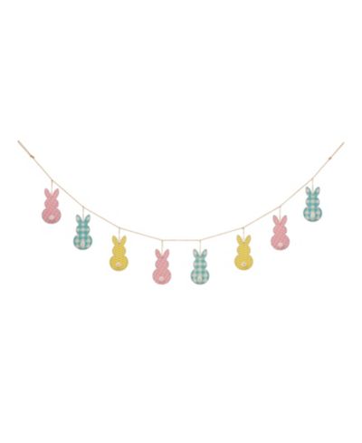 Glitzhome гирлянда Easter Metal Bunny 72"L