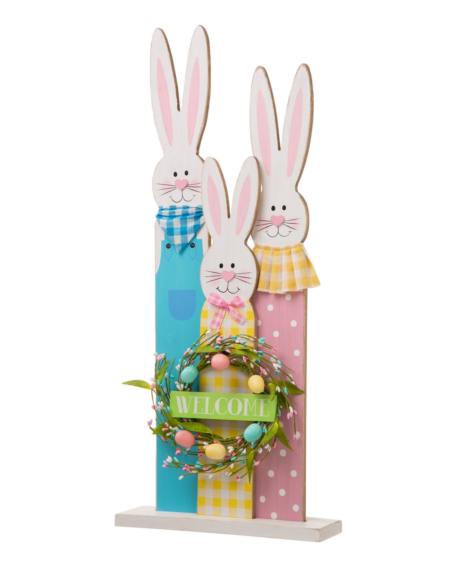 Декор Glitzhome 30"H Easter Wooden Bunny Family Standing Decor