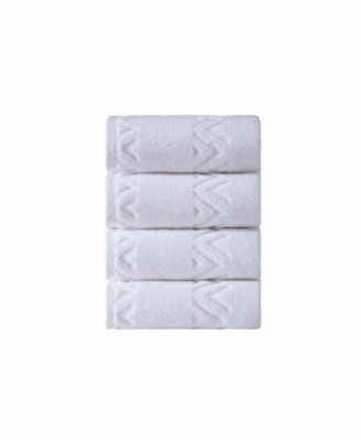 OZAN PREMIUM HOME Turkish Cotton Sovrano Collection Luxury 4-Pc. Hand Towel Set