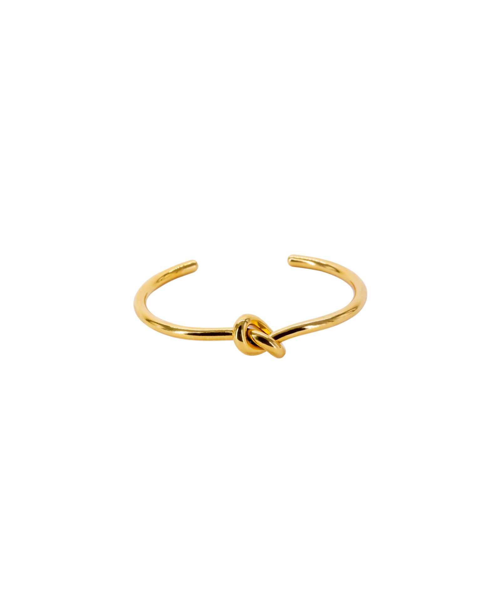 Oma The Label  Philo Knot Bangle  in 18K Gold-Plated Brass