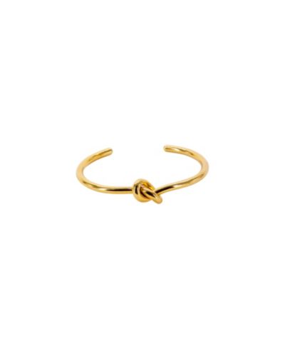 Oma The Label  Philo Knot Bangle  in 18K Gold-Plated Brass