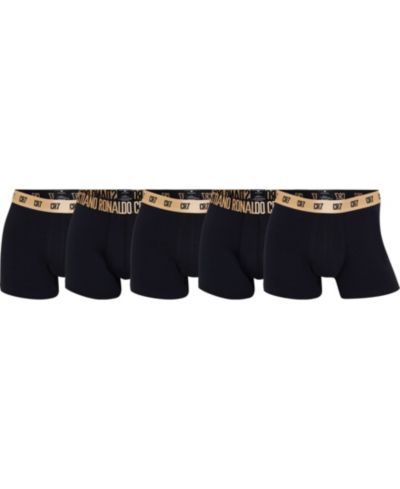 CR7 Cristiano Ronaldo Men's Trunk, Pack of 5 with Travel Bag