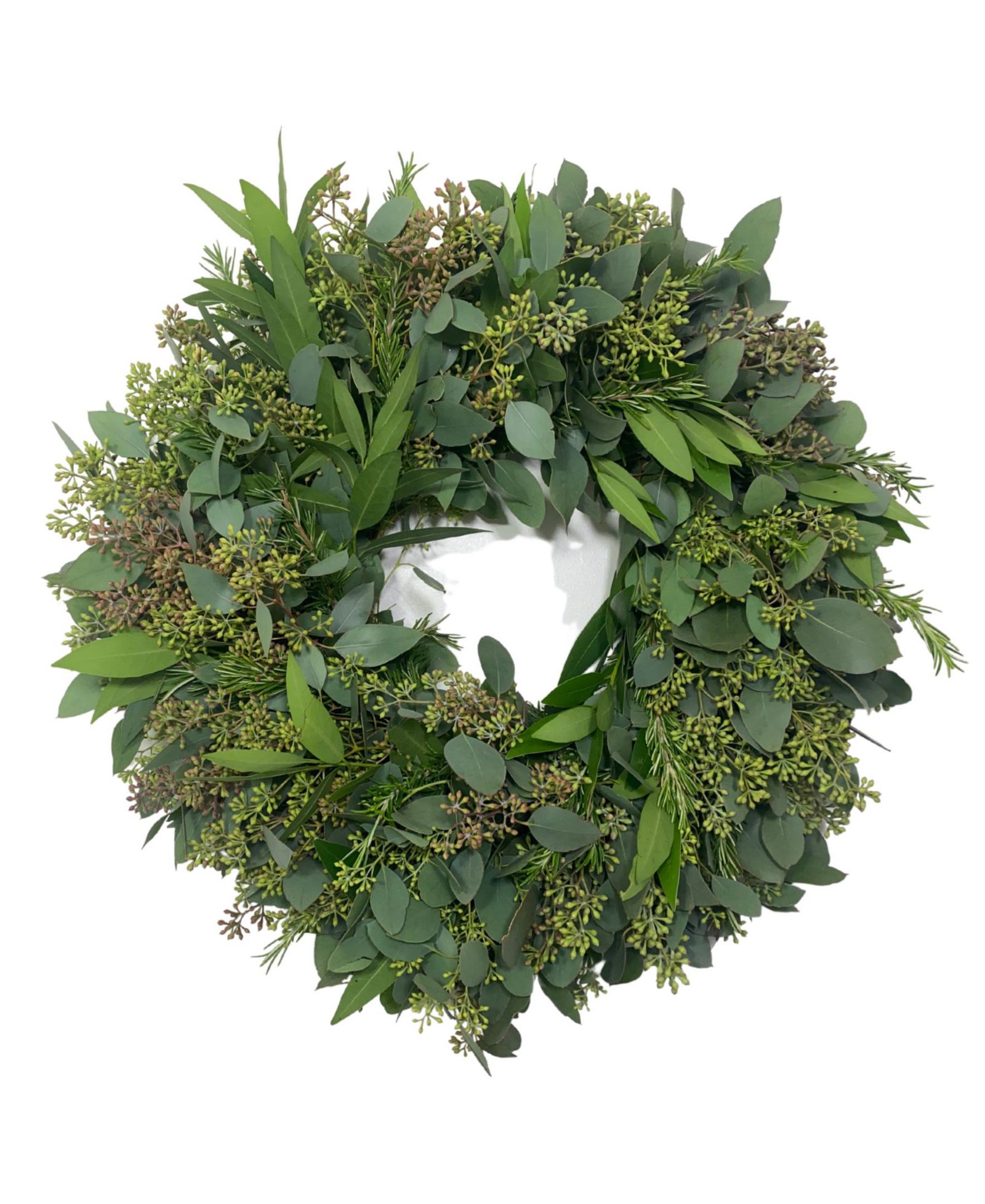 Венок GreenishBlu Fresh Seeded Eucalyptus, Bay Leaf and Rosemary, 20"