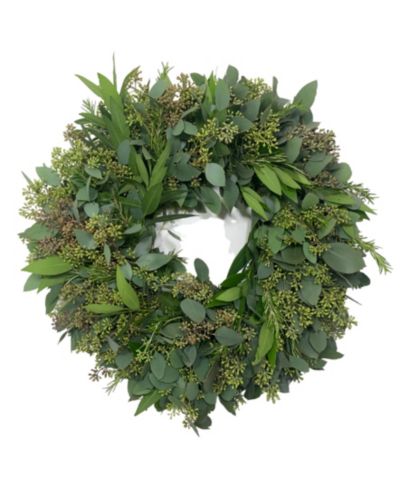 Венок GreenishBlu Fresh Seeded Eucalyptus, Bay Leaf and Rosemary, 20"