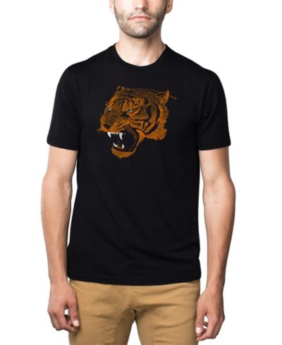 LA Pop Art Мужская футболка Beast Mode Tiger из смеси хлопка и полиэстера