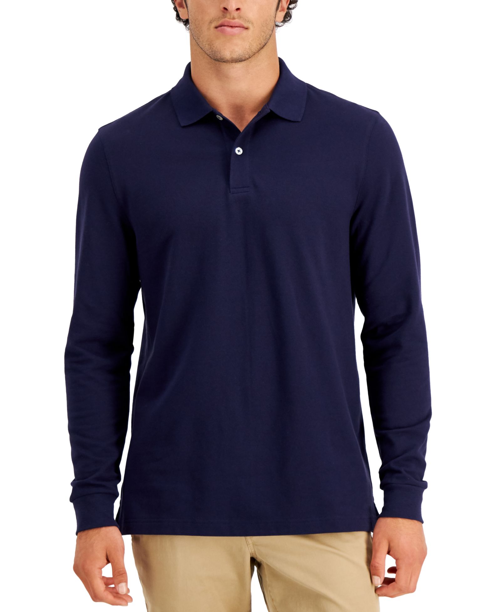 Club Room Men's Solid Stretch Polo Shirt, Created for Macy's