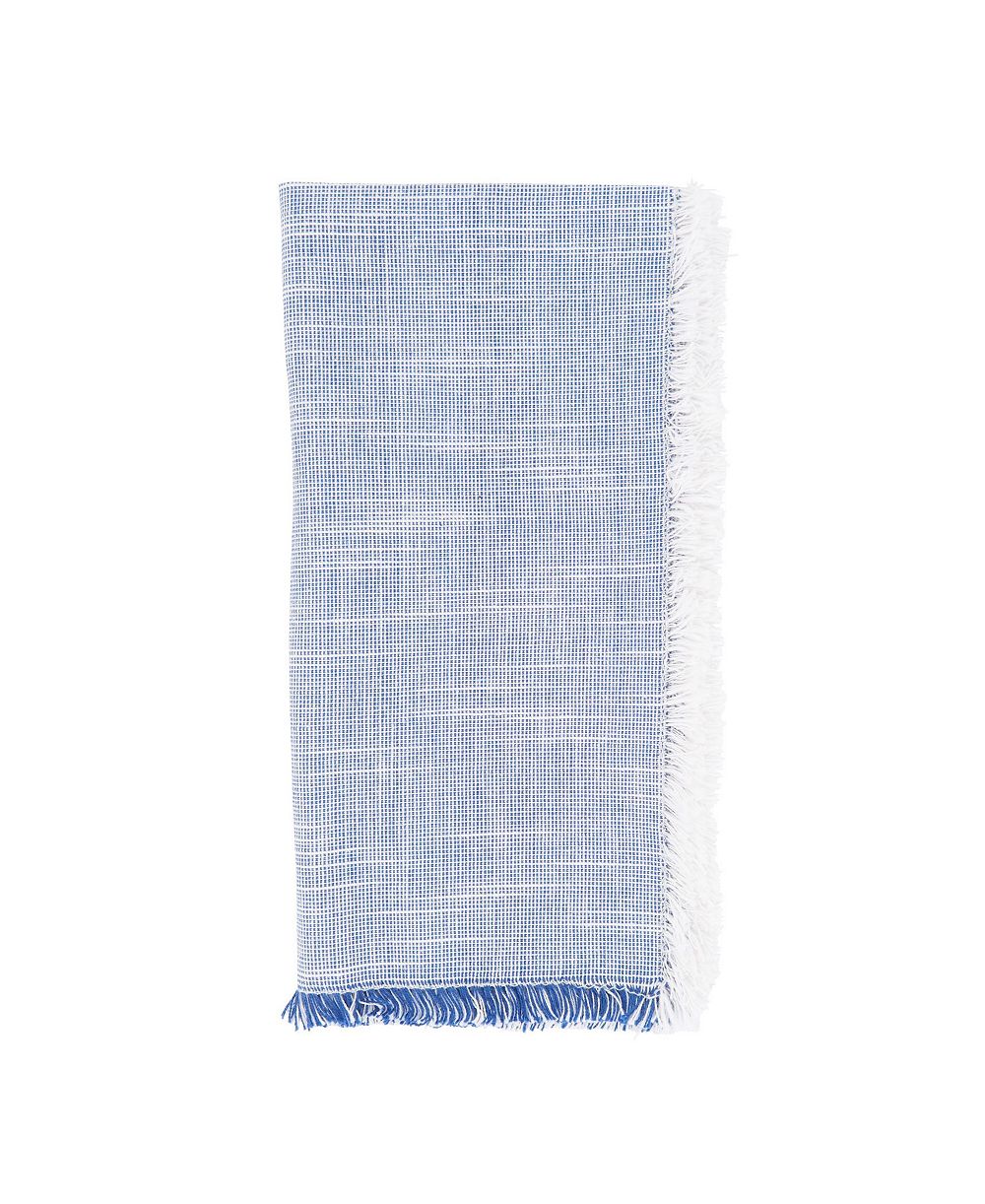 Saro Lifestyle Fringe Napkins with Two-Tone Design, Set of 4, 20" x 20"