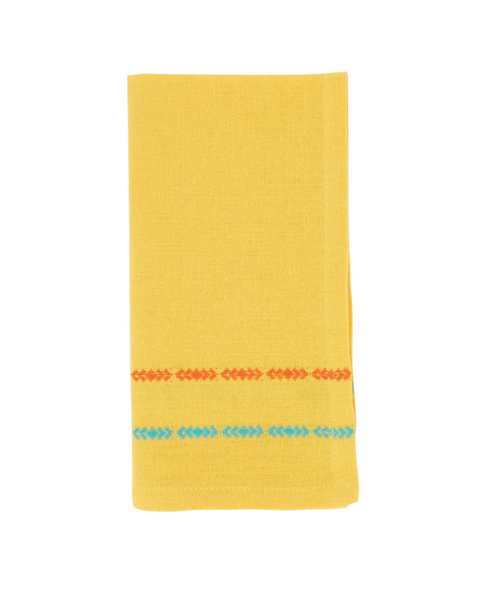 Saro Lifestyle Table Napkins with Dobby Border Design, Set of 4, 18" x 18"