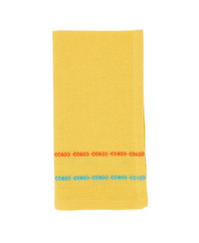 Saro Lifestyle Table Napkins with Dobby Border Design, Set of 4, 18" x 18"
