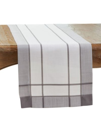 Длинная скатерть Saro Lifestyle с полосатой окантовкой, 120" x 16"