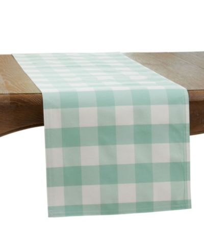 Дорожка на стол Saro Lifestyle Buffalo Plaid Cotton Blend, 72" x 16"