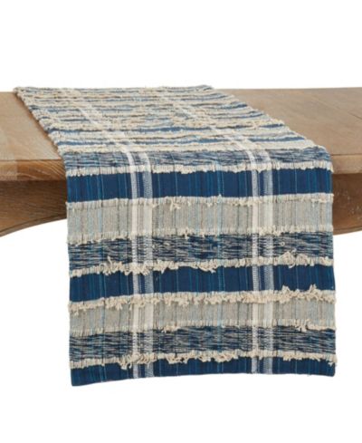Декоративная дорожка для стола Saro Lifestyle Striped Woven, 72" x 16"