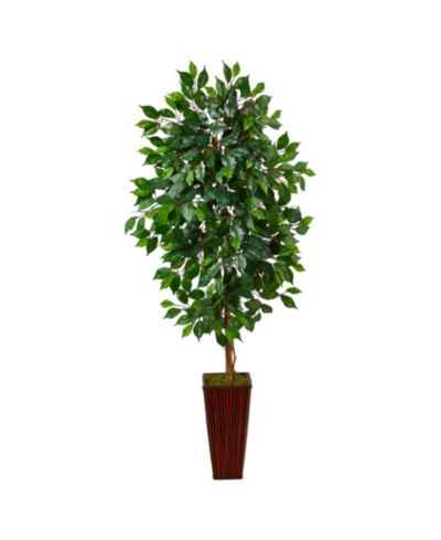 Искусственное дерево Fiscus 5' в бамбуковом кашпо от Nearly Natural