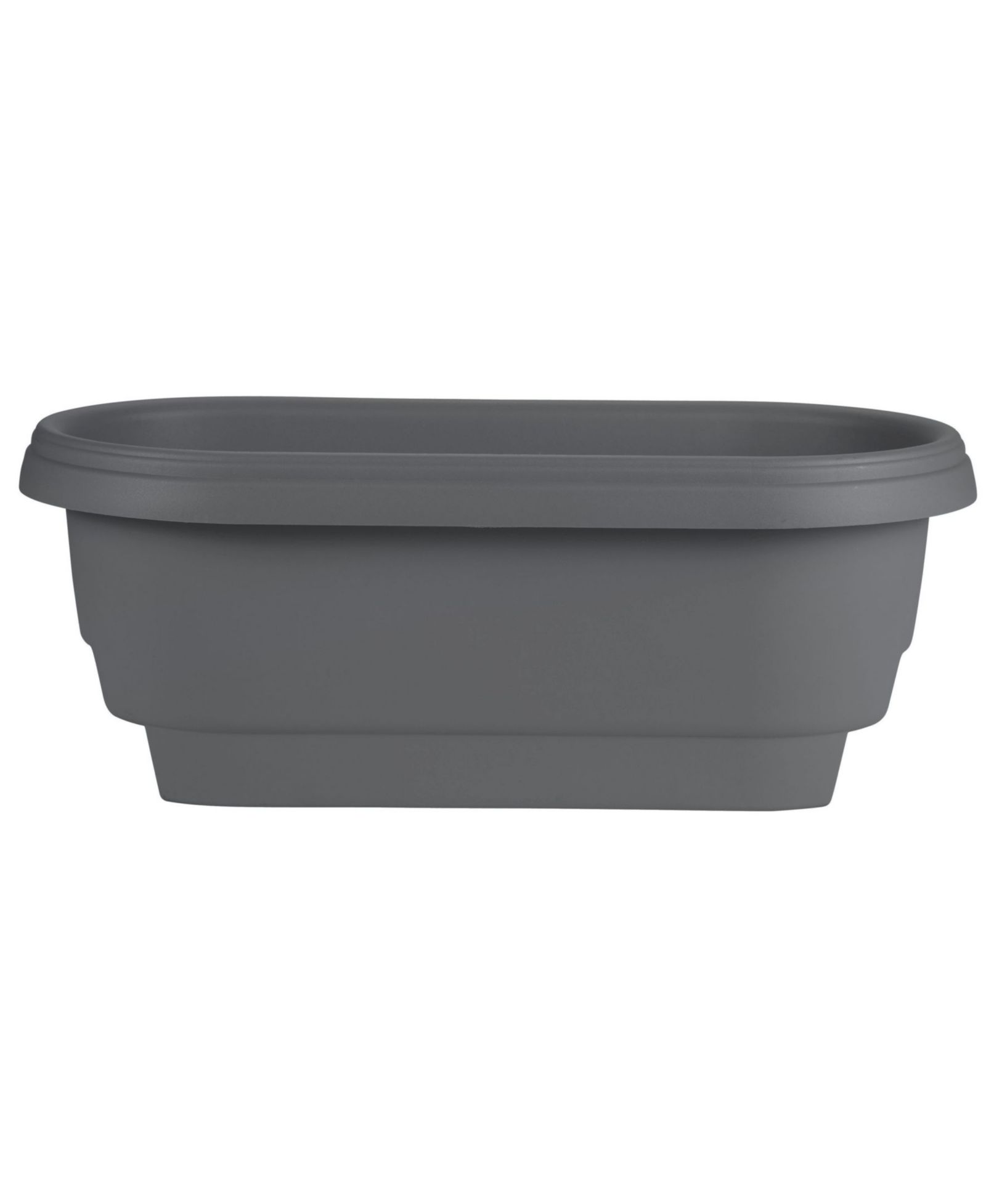 Овальное кашпо для террасы Bloem Classic, Charcoal - 24 inches