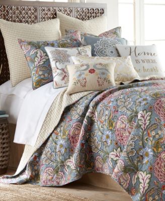 Levtex Home декоративный стеганый комплект постельного белья Angelica Spring Jacobean Floral, Full/Queen