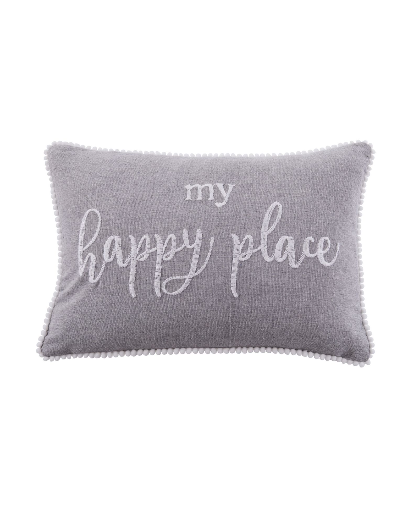 Levtex Pippa Happy Place Decorative Pillow, 12" x 18"
