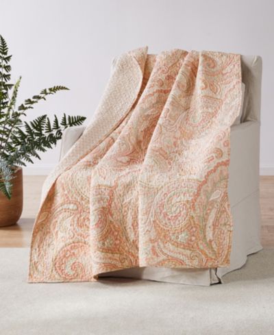 Декоративный стеганый плед Levtex Spruce Paisley 50" x 60"