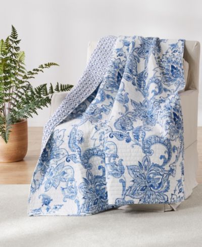 Декоративный плед Levtex Bennett Reversible Paisley Quilted 50" x 60"
