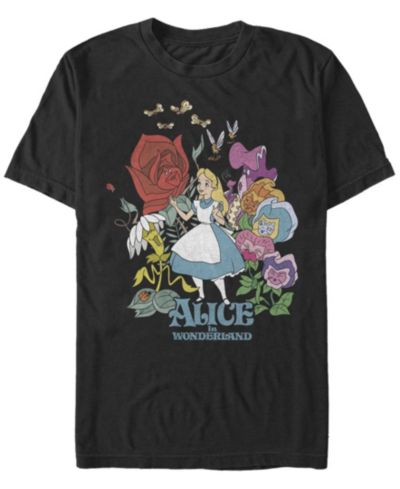 Мужская футболка Alice in Wonderland Flower Love с коротким рукавом