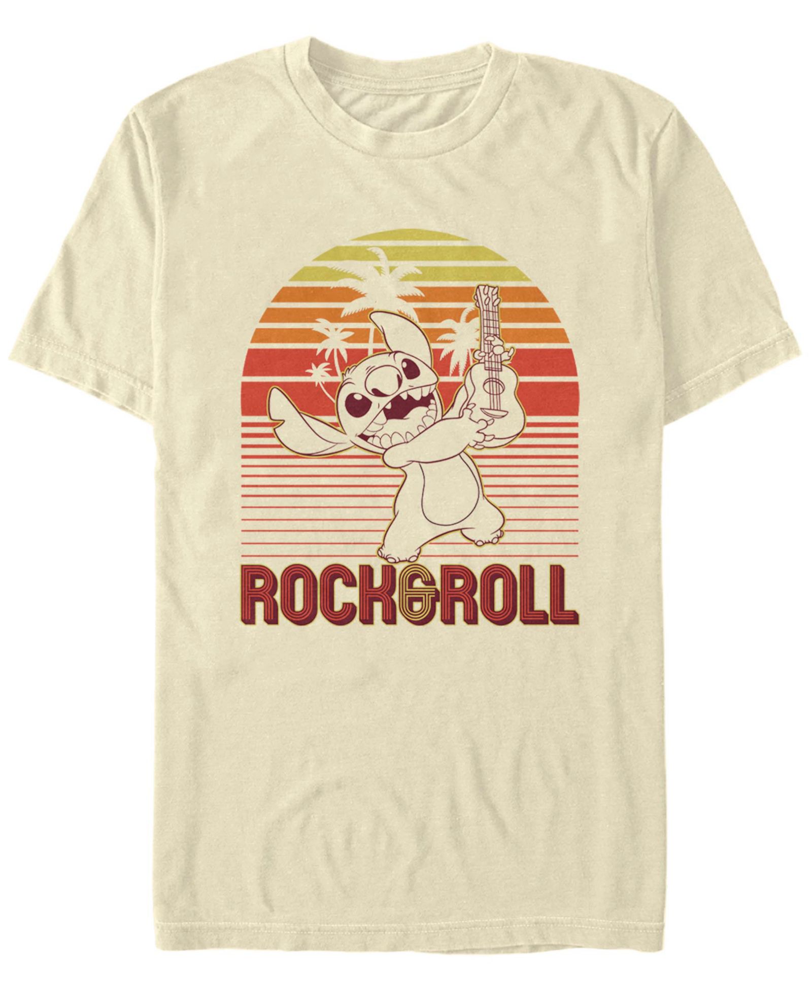 Men's Lilo Stitch Rock and Roll Stitch Short Sleeve T-shirt