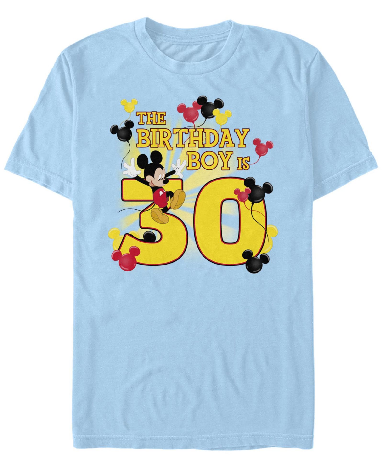 Fifth Sun Men's Mickey Birthday 30 Short Sleeve Crew T-shirt