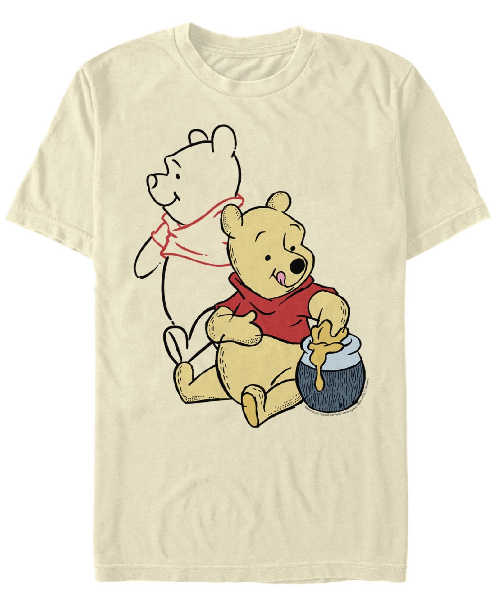 Мужская футболка Fifth Sun Pooh Line Art с коротким рукавом