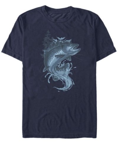 Fifth Sun Men's Stream Fishing Short Sleeve Crew T-shirt