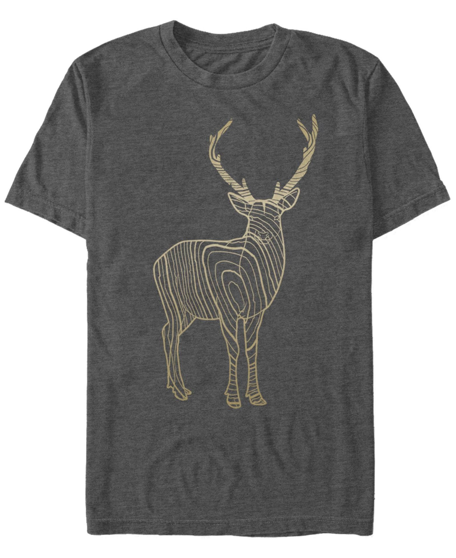 Fifth Sun Men's Stag Tree Grain Short Sleeve Crew T-shirt