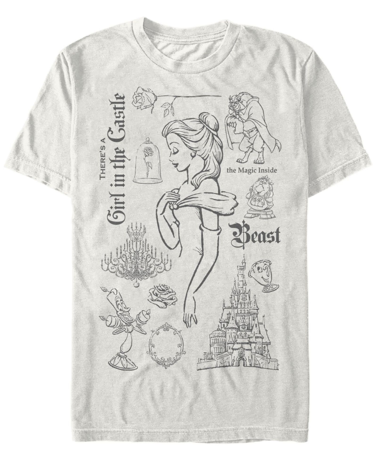 Fifth Sun Men's Beast in The Castle Short Sleeve Crew T-shirt