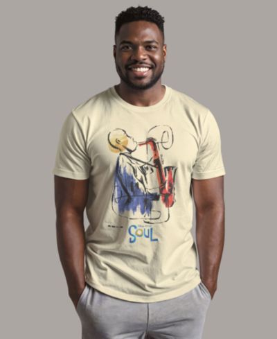 Fifth Sun Men's Saxophone Painting Short-Sleeve Crew T-Shirt