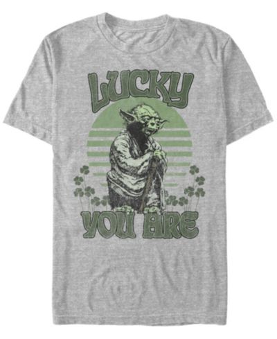 Fifth Sun Мужская футболка с коротким рукавом Lucky is Yoda